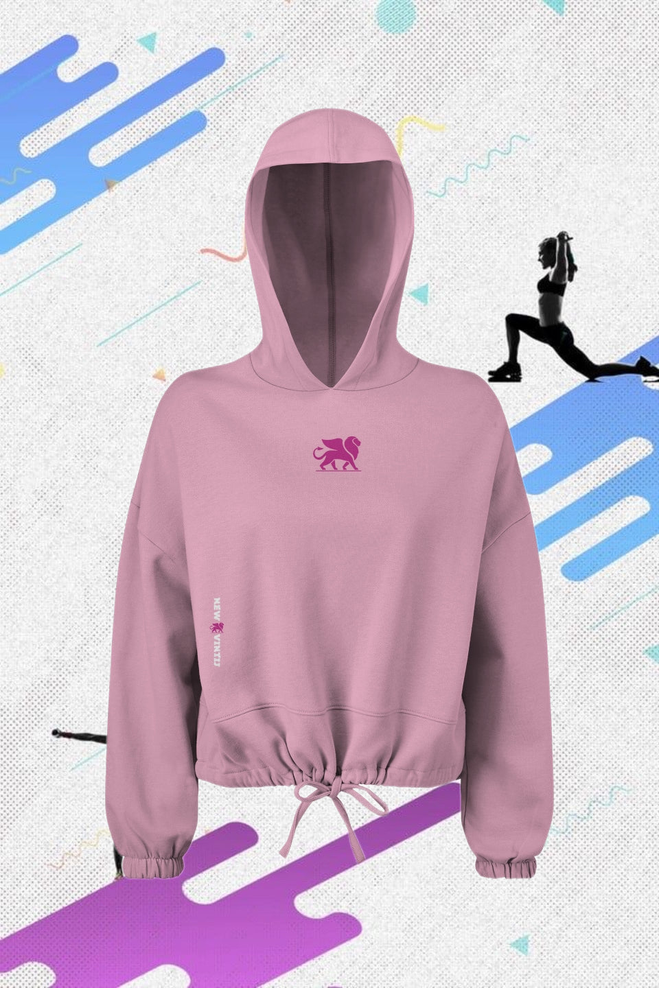 Women’s Cropped Hoodie- logo icon(s)