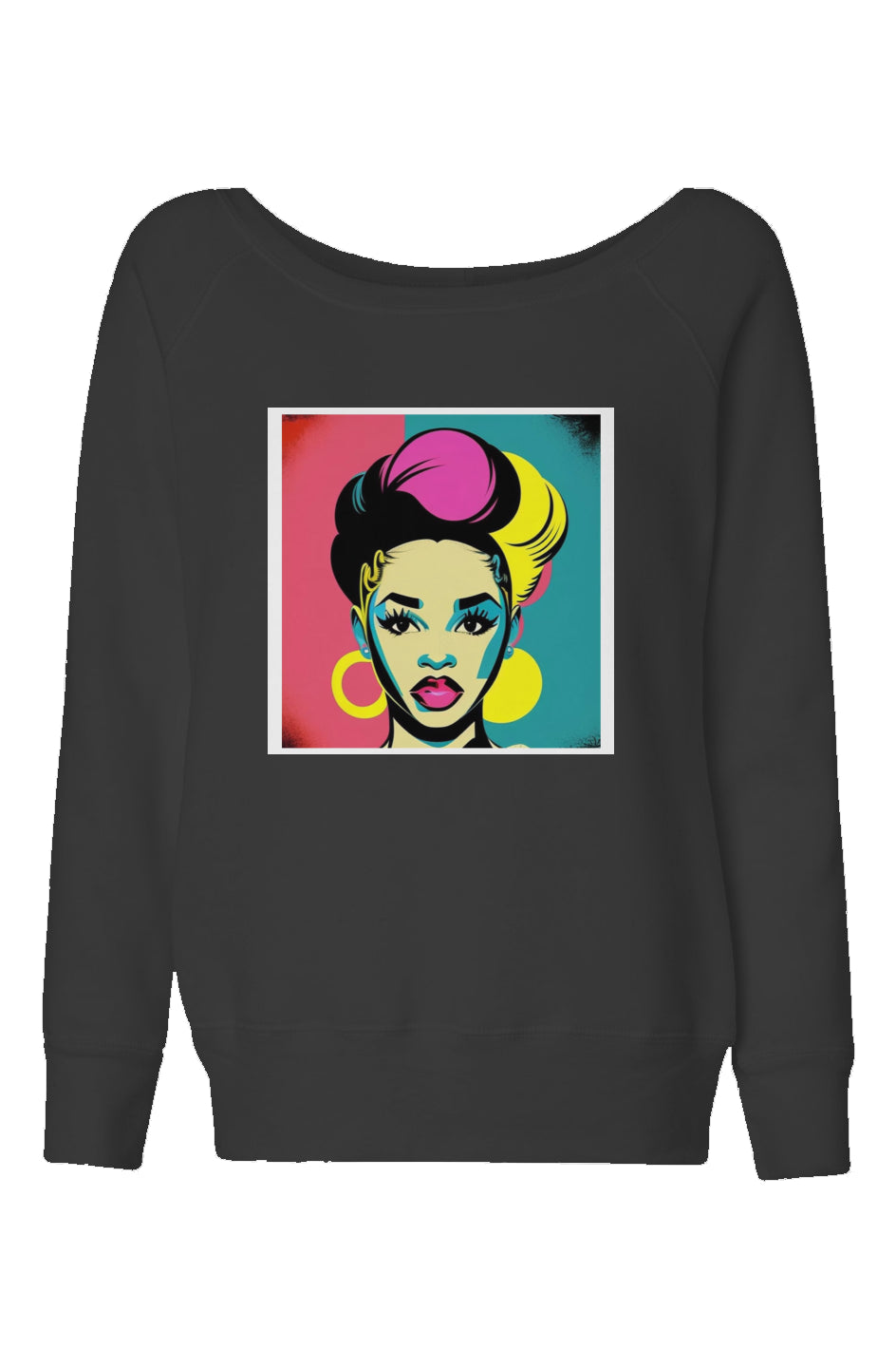 Womens Wide Neck Sweatshirt