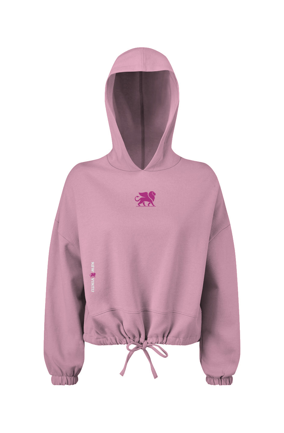 Crop Oversize Hoodie- logo icon(s)