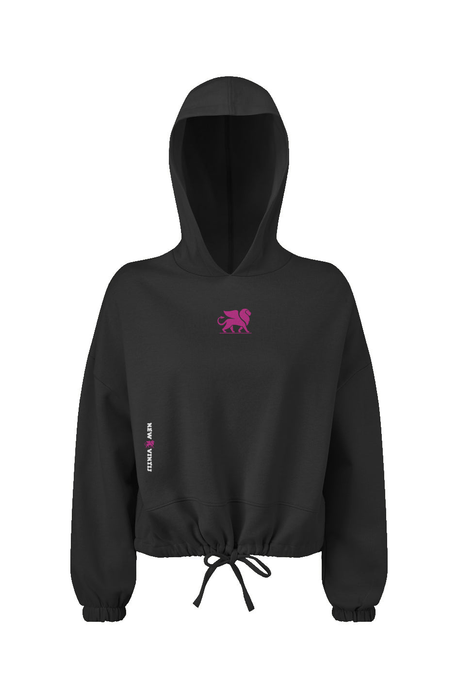 Crop Oversize Hoodie- logo icon(s)