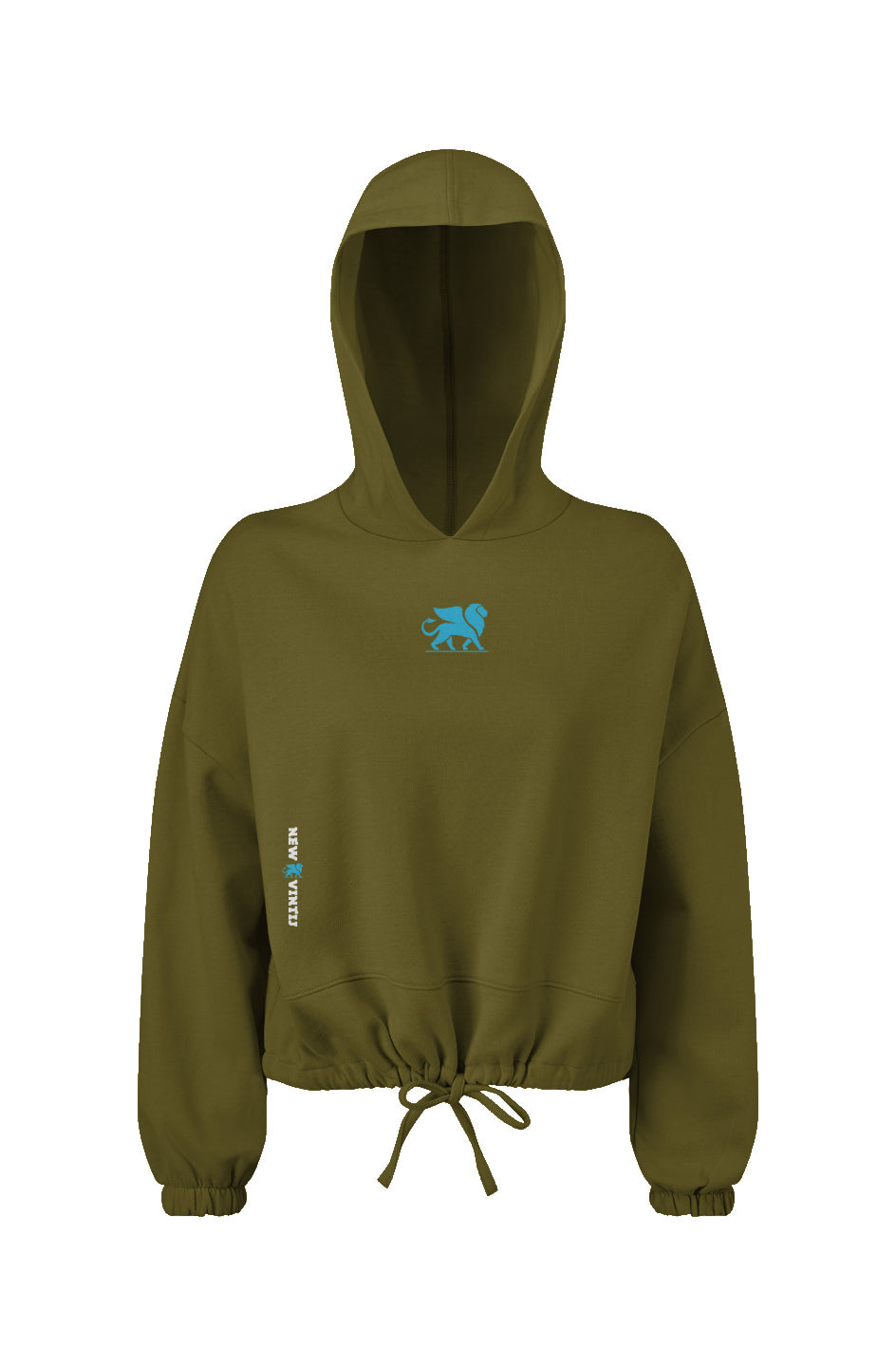 Crop Oversize Hoodie- logo icon(s)