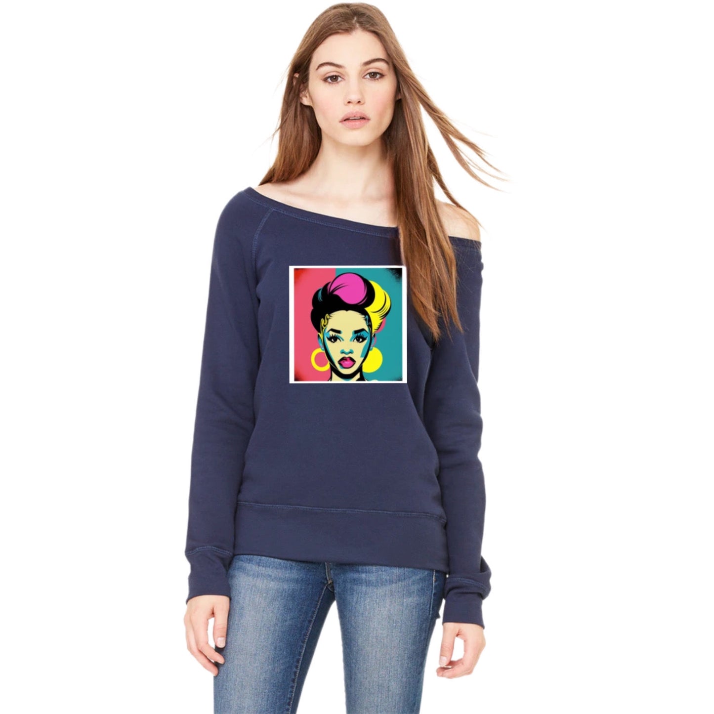 Wide Neck Sweatshirt- k’onijo nefisi art