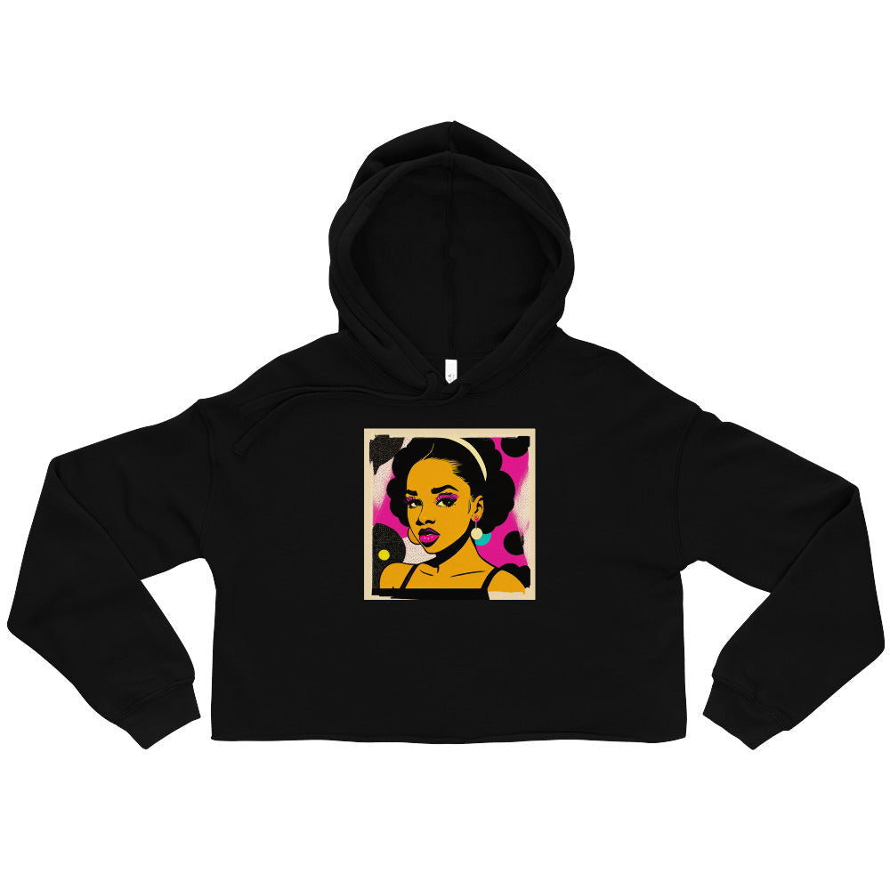 crop fleece hoodie- k’onijo nefisi art