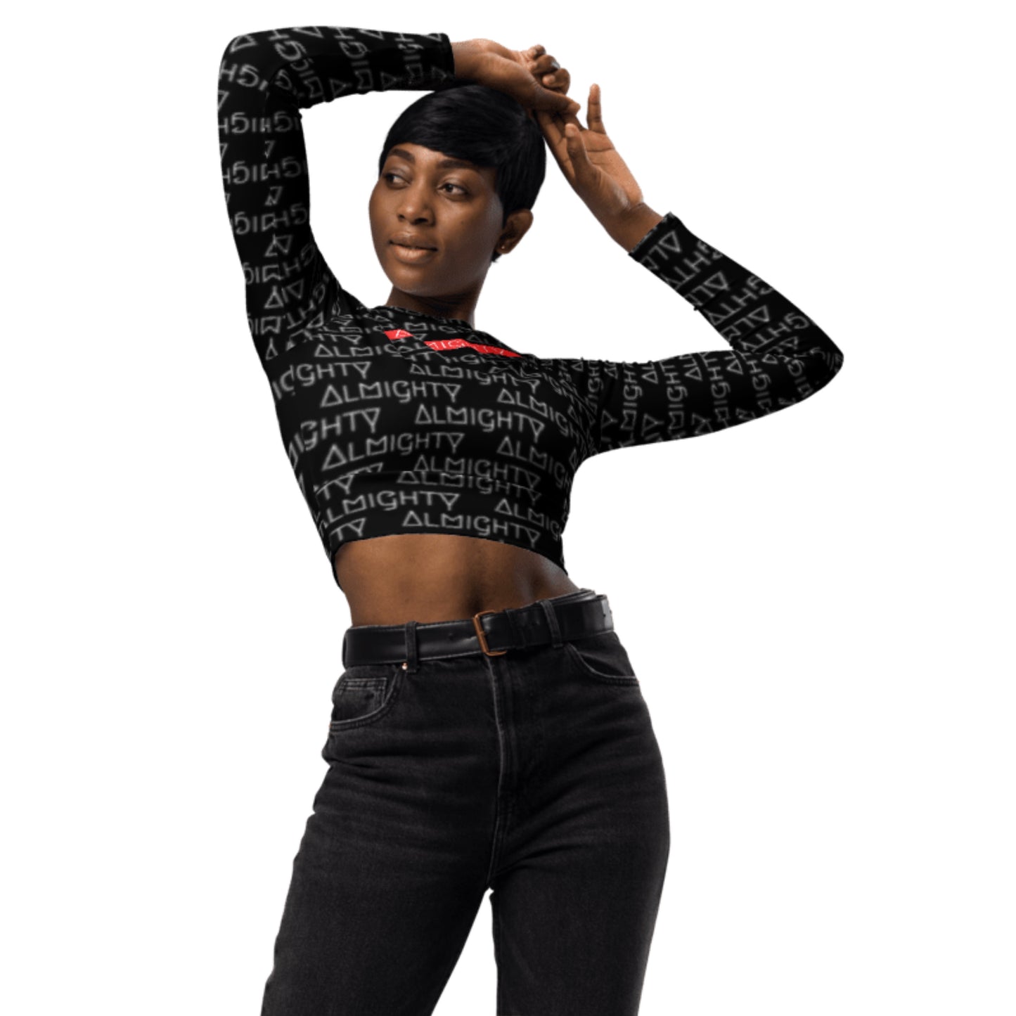 long-sleeve crop- Almighty