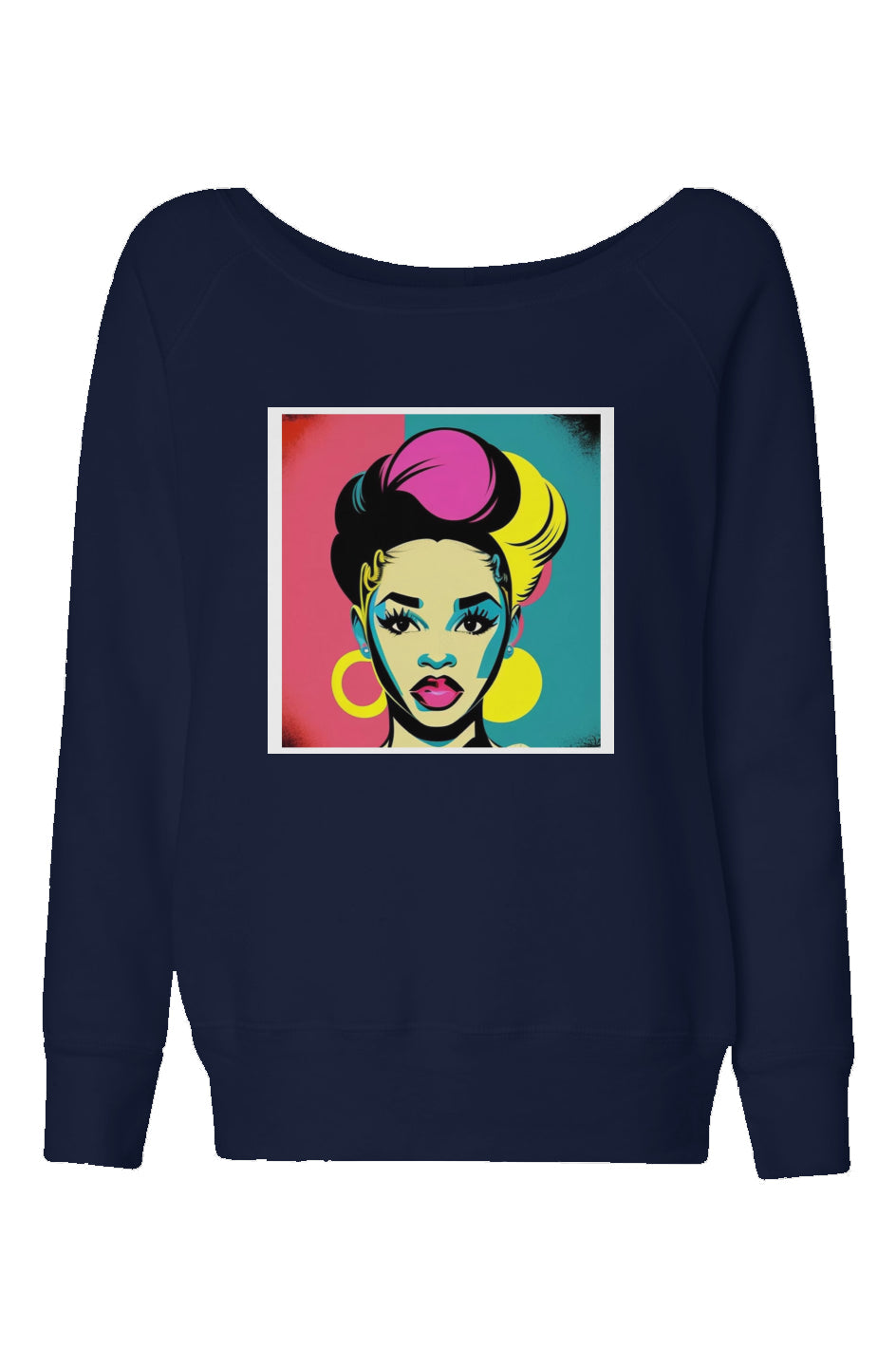 Wide Neck Sweatshirt- k’onijo nefisi art