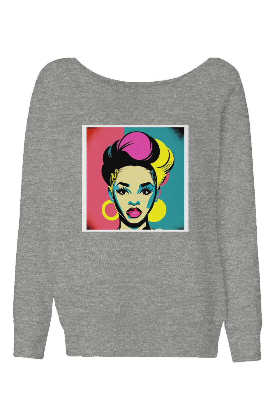 Wide Neck Sweatshirt- k’onijo nefisi art