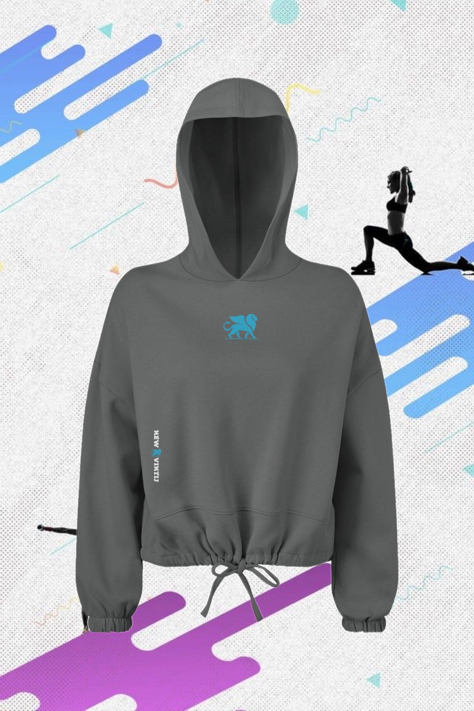 Cropped Hoodie- logo icon(s)