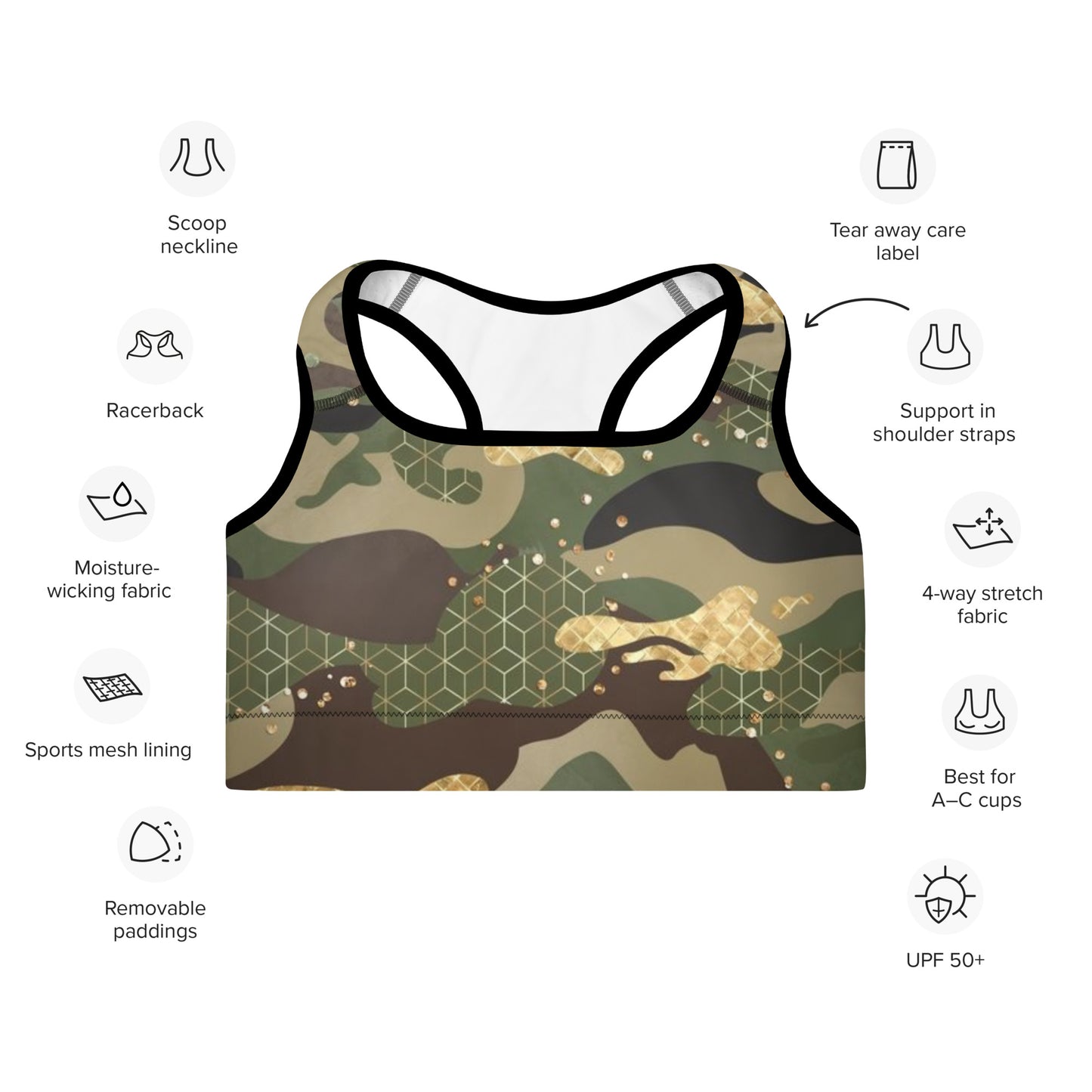 Sports Bra- pretty camo