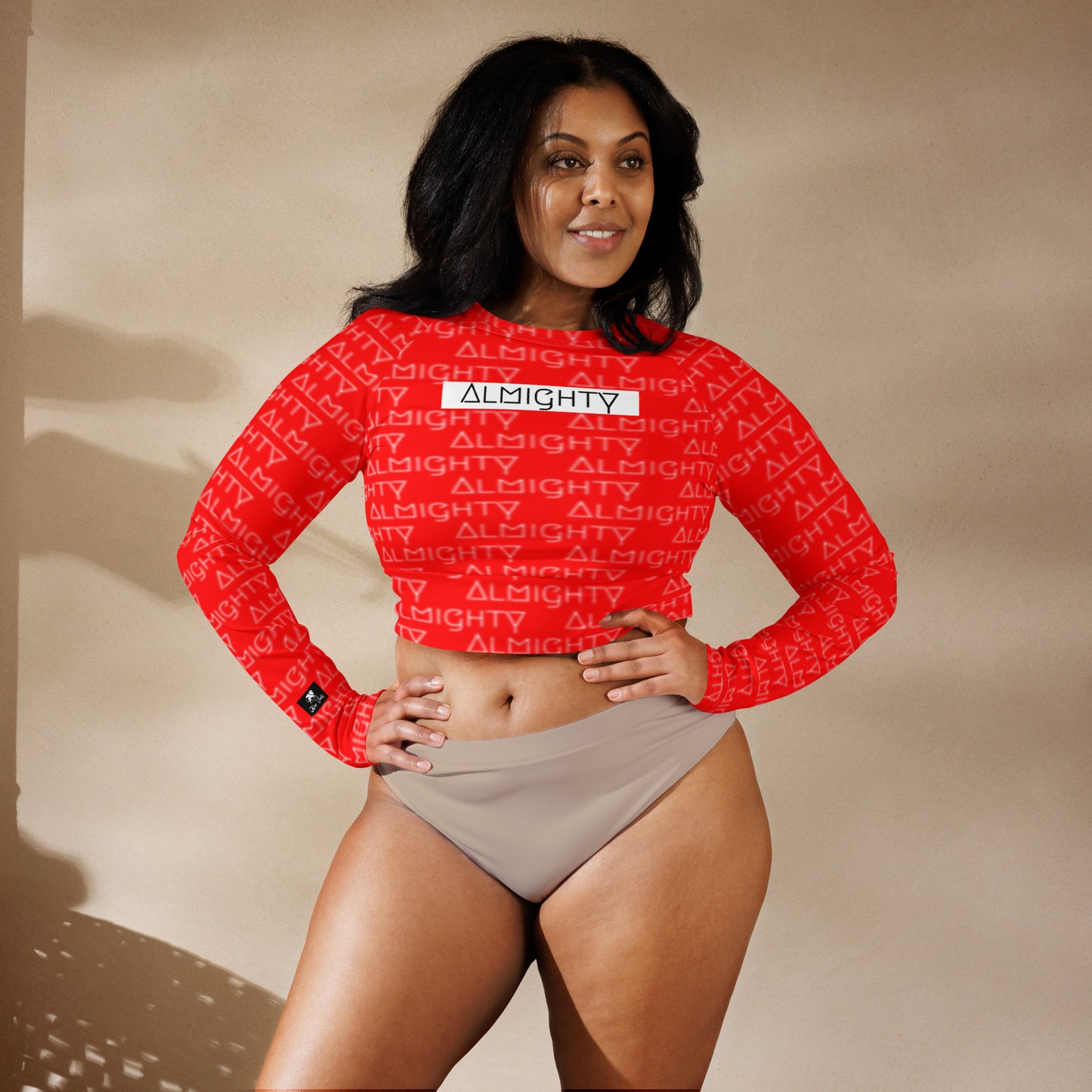 long-sleeve crop- Almighty