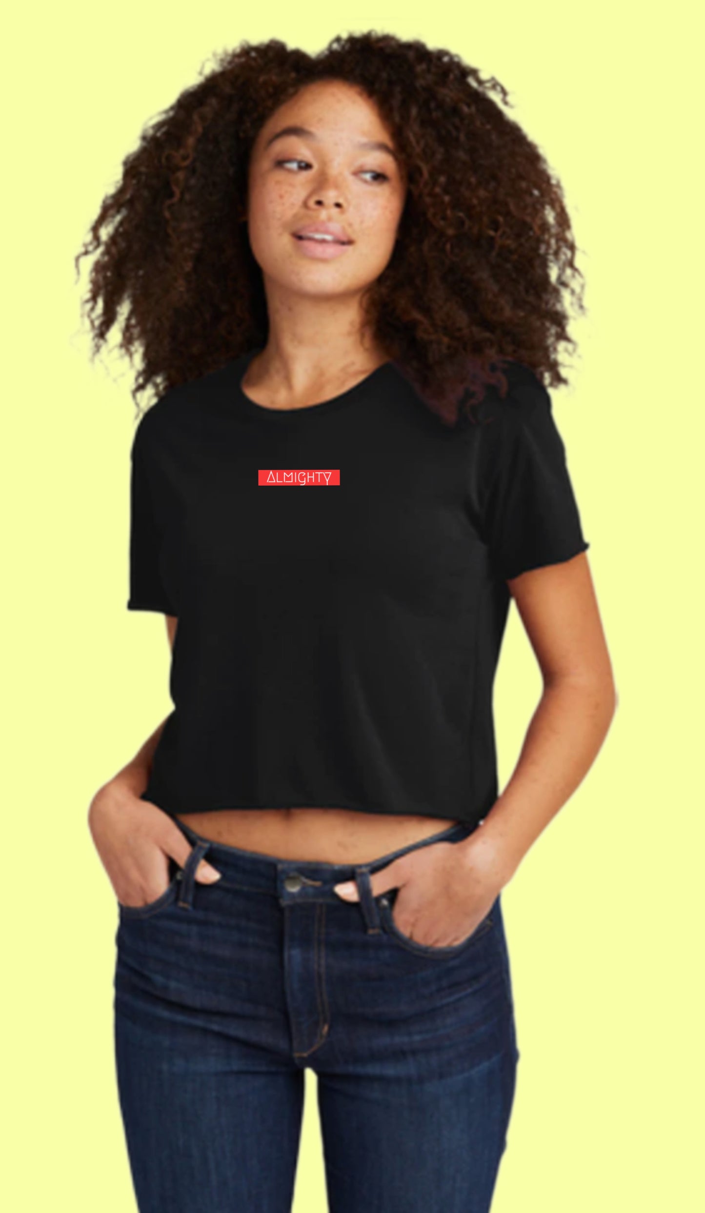 Crop tee- Almighty