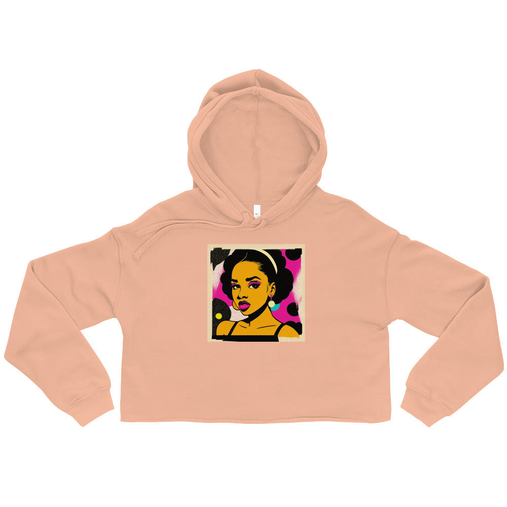 crop fleece hoodie- k’onijo nefisi art